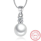 Crystal Zircon Pearl Pendant Necklace for Women