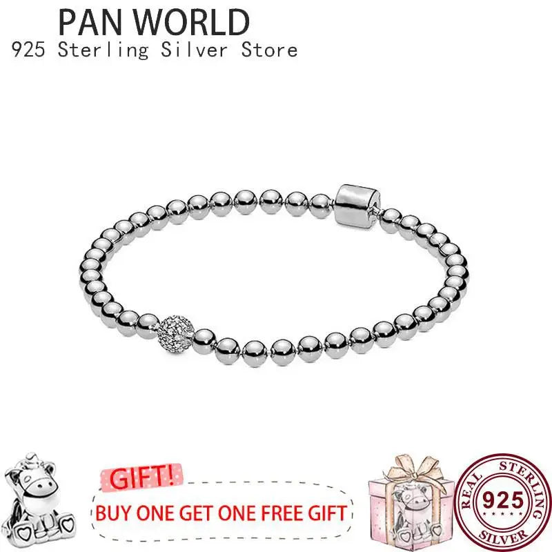 925 Silver Lianzhu T-shaped Women's Pan Bracelet