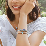 925 Silver Lianzhu T-shaped Women's Pan Bracelet