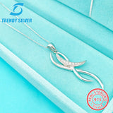 925 Silver Necklace Clavicle Chain Zircon Jewelry