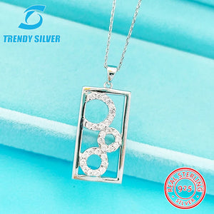 925 Silver Necklace with Small Zircon