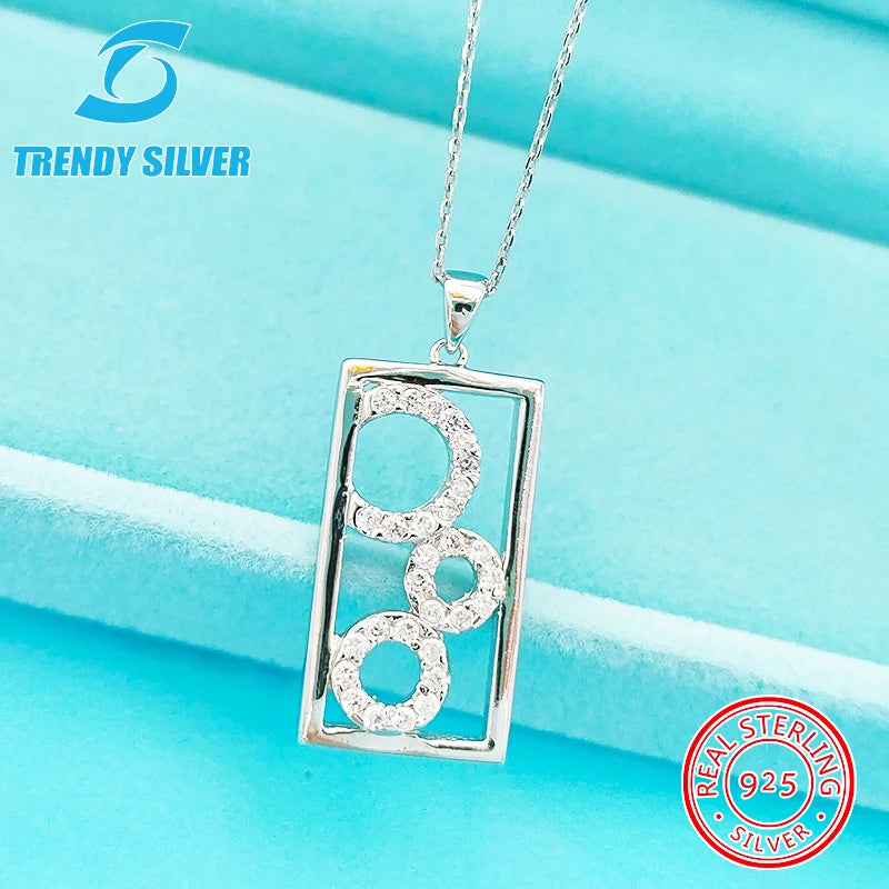 925 Silver Necklace with Small Zircon