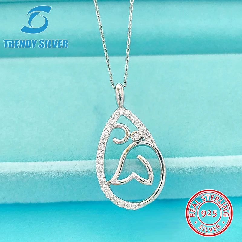 925 Silver Necklace Small Zircon Jewelry