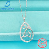 925 Silver Necklace Small Zircon Jewelry
