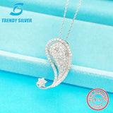 925 Silver Necklace Small Clavicle Chain Zircon Jewelry