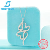 925 Silver Zircon Necklace Elegant Women's Jewelry