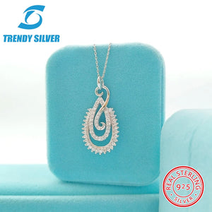 925 Silver Zircon Necklace - Stylish Jewelry