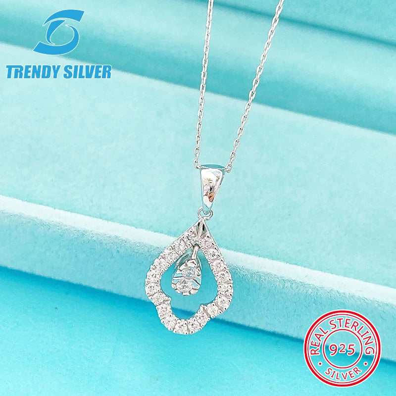 925 Silver Necklace with Zircon Jewelry