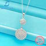 925 Sterling Silver Necklace Small Zircon Jewelry