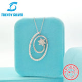 925 Silver Necklace Small Clavicle Chain Zircon Jewelry