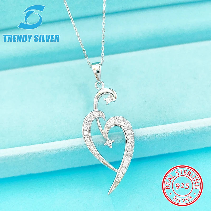 925 Silver Necklace Small Zircon Jewelry