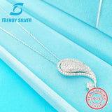 925 Silver Necklace Small Clavicle Chain Zircon Jewelry