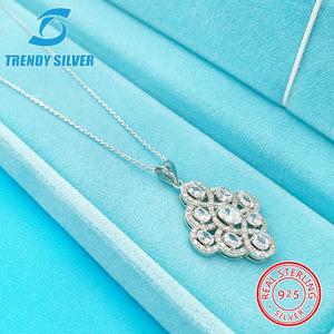 925 Silver Necklace with Small Zircon