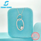 925 Silver Necklace Zircon Jewelry Clavicle Chain