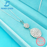 925 Sterling Silver Necklace Small Zircon Jewelry