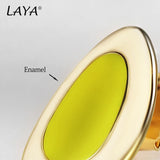 925 Silver Irregular Enamel Stud Earrings Punk Party Jewelry