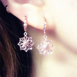 925 Silver Women's 18K Brushed Earrings Purple Gift