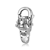 925 Silver Charm Little Bear Bow Lobster Clasp Bracelet Women Jewelry