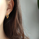 925 Silver Nordic Irregular Shape Cartilage Hoop Earrings for Women