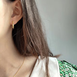925 Silver Nordic Irregular Shape Cartilage Hoop Earrings for Women