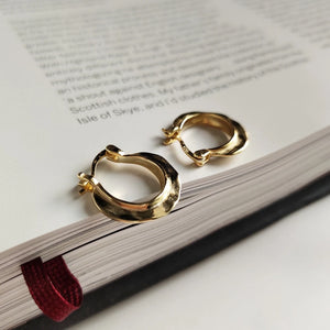 925 Silver Nordic Irregular Shape Cartilage Hoop Earrings for Women