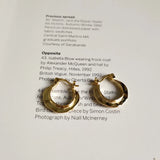 925 Silver Nordic Irregular Shape Cartilage Hoop Earrings for Women