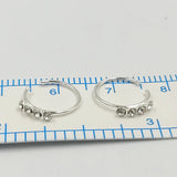 925 Silver Nose Ring 4 Clear Crystal 24G Hoop Nose Piercing 20pcs