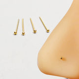 925 Silver Nose Stud 1.2mm 1.5mm Ball Nostril Piercing 20pcs/pack