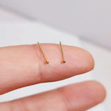 925 Silver Nose Stud 1.2mm 1.5mm Ball Nostril Piercing 20pcs/pack