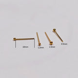 925 Silver Nose Stud 1.2mm 1.5mm Ball Nostril Piercing 20pcs/pack