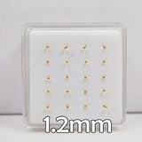 925 Silver Nose Stud 1.2mm 1.5mm Ball Nostril Piercing 20pcs/pack