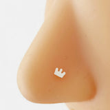 925 Silver Crown Shape Nose Stud for Women