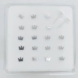 925 Silver Crown Shape Nose Stud for Women