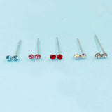 925 Sterling Silver Crystal Nose Pin Jewelry Pack