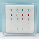 925 Sterling Silver Crystal Nose Pin Jewelry Pack