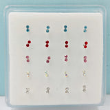 925 Sterling Silver Crystal Nose Pin Jewelry Pack