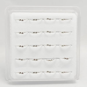 925 Silver Nose ring Double Star Hoop Piercing Jewelry 20pcs/lot