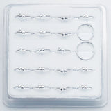 925 Silver Nose ring Double Star Hoop Piercing Jewelry 20pcs/lot