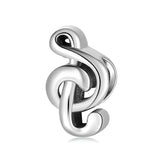 925 Silver Music Charms Beads for Bracelet Bangles