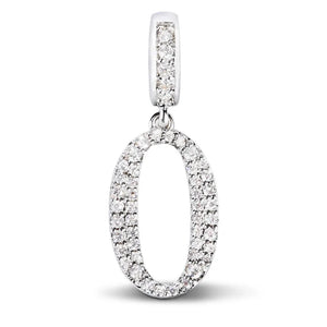 925 Silver Number Pendant Charm for Necklace DIY Bracelet Jewelry