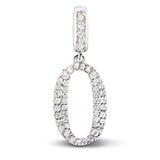 925 Silver Number Pendant Charm for Necklace DIY Bracelet Jewelry