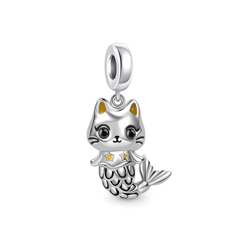 925 Silver Nurse Teeth Bike Halloween Skull Charm Bead for Bracelet DIY