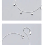 925 Silver Zircon Bobby Socks Anklet Leg Jewelry