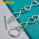 925 Silver OT Buckle Chain Bracelet Women Gift Jewelry