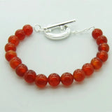 925 Silver Red Agate Bracelet For Woman Charm Wedding Jewelry