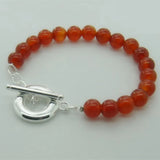 925 Silver Red Agate Bracelet For Woman Charm Wedding Jewelry