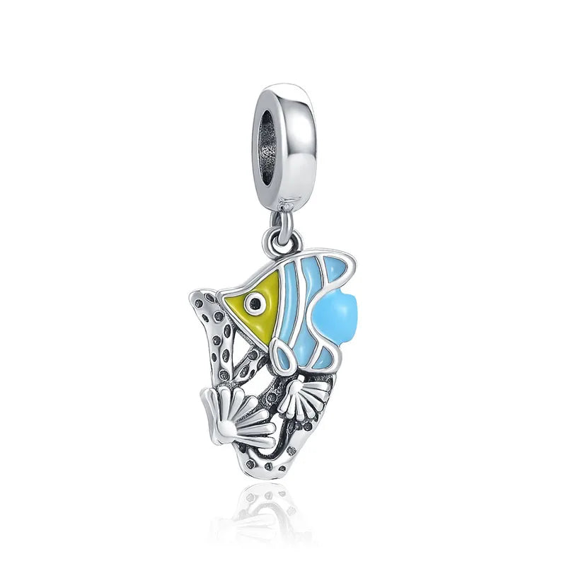 925 Silver Ocean Fish Turtle Starfish Charms Pendant DIY Beads