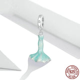 925 Silver Ocean Fish Turtle Starfish Charms Pendant DIY Beads