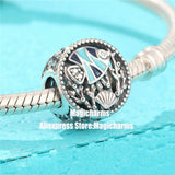 925 Silver Ocean Life Enamel & CZ Charm Bead Fits All European Bracelets