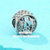 925 Silver Ocean Life Enamel & CZ Charm Bead Fits All European Bracelets